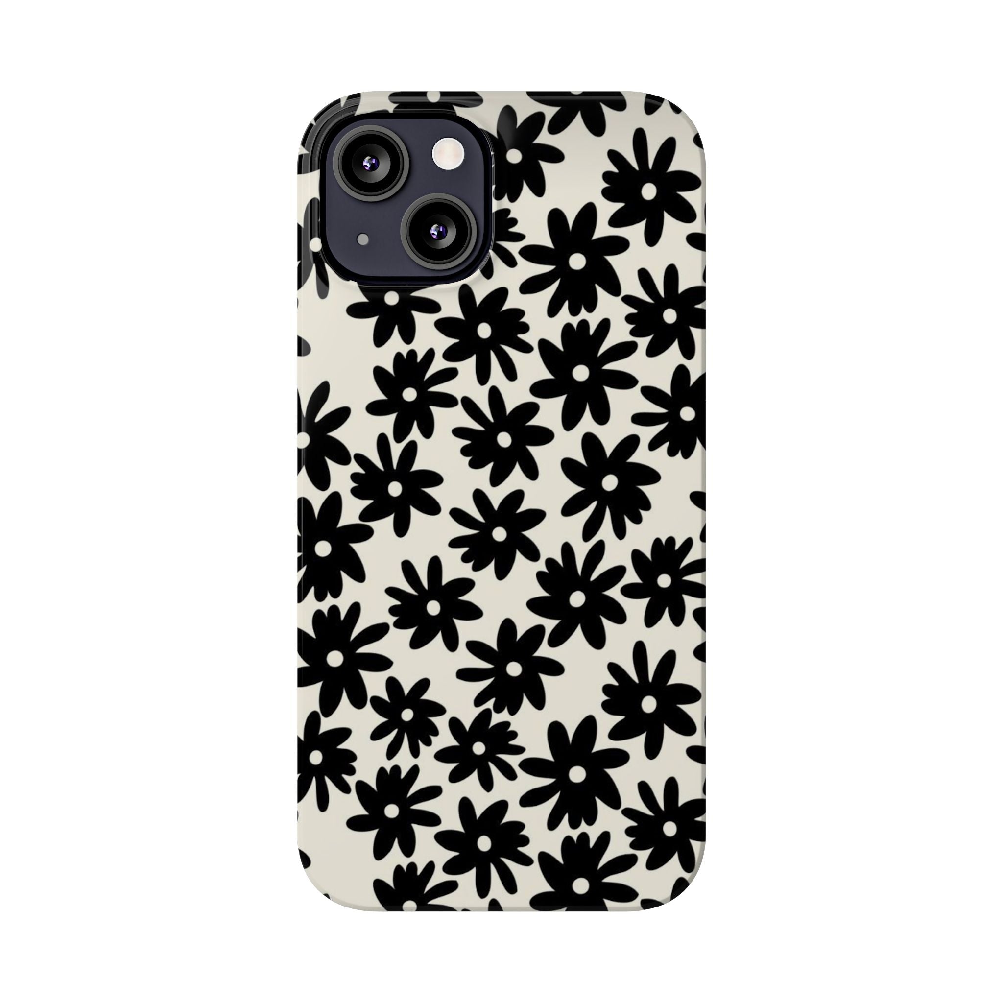Black Daisy Phone Case