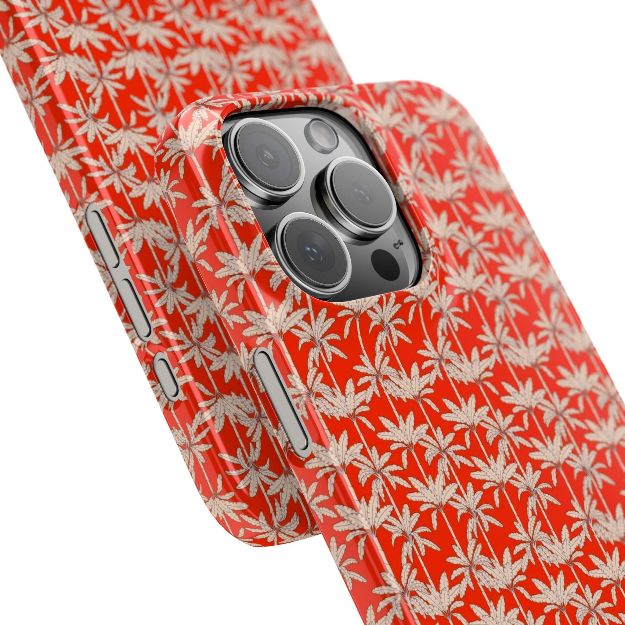 Red Tropical Palm Pattern Case