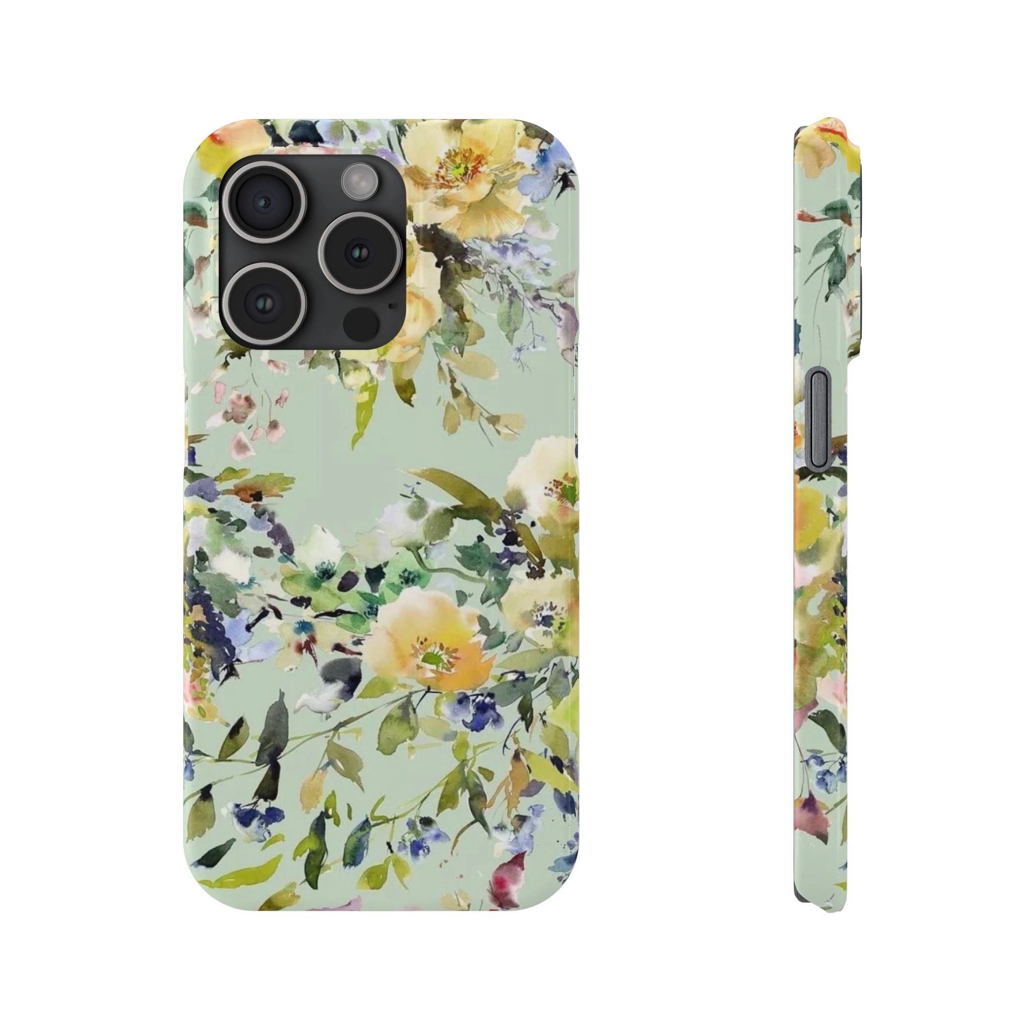 Floral Watercolor Garden Floral Slim Case