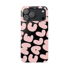 Call Me Pink Doodle  on Black Case