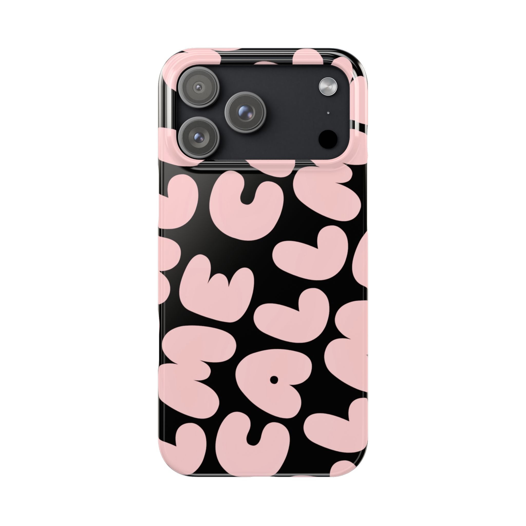 Call Me Pink Doodle  on Black Case