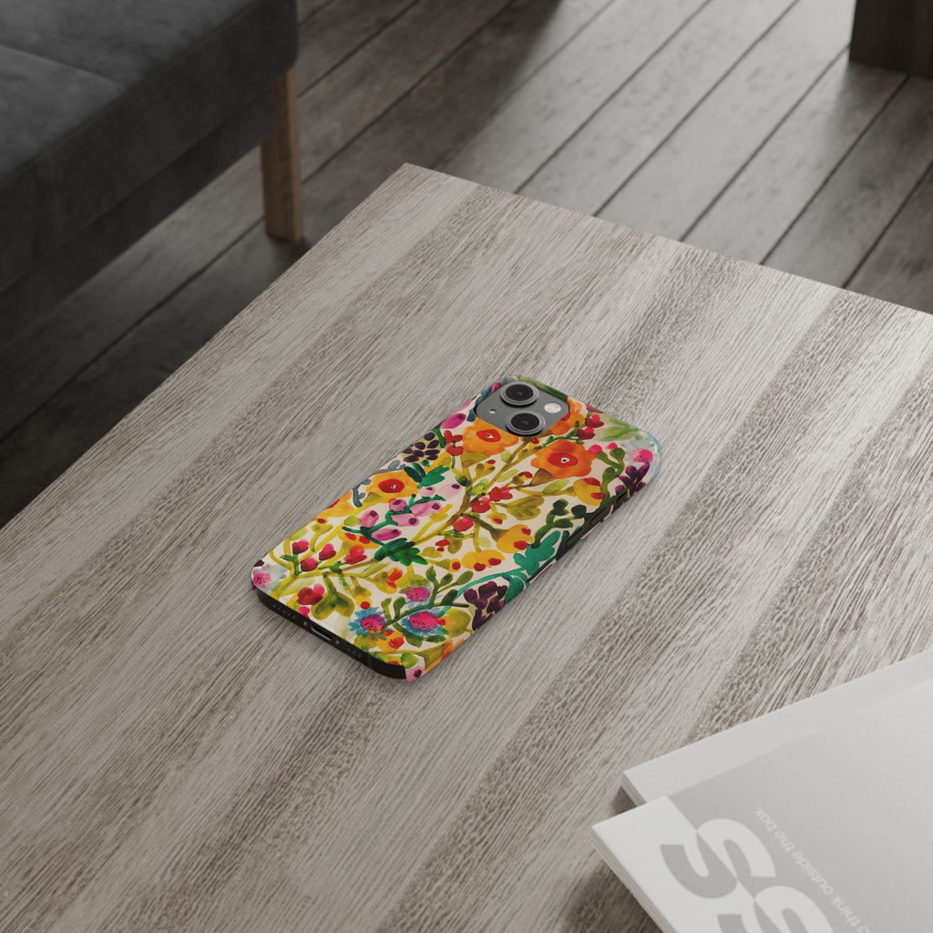 Vibrant Hand-Painted Wildflower Design Case