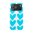 Blue Heart  on White Case