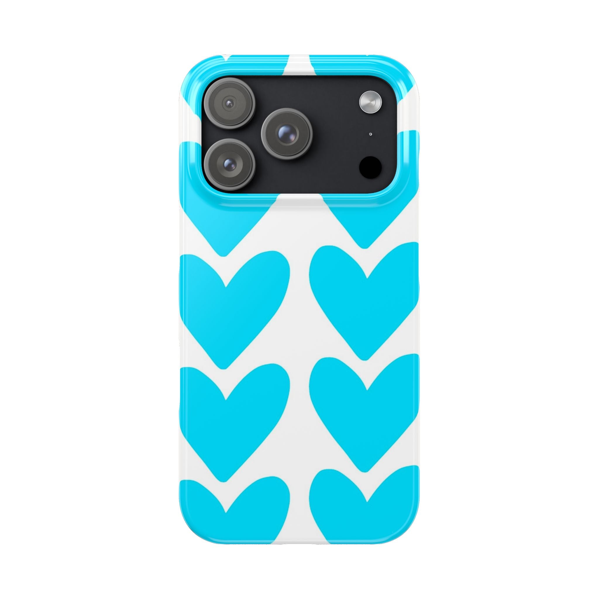 Blue Heart  on White Case