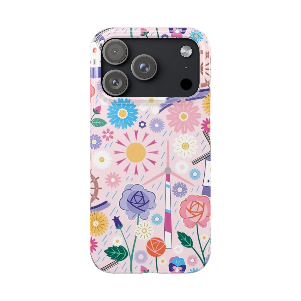 Whimsical Spring Flowers Design Case