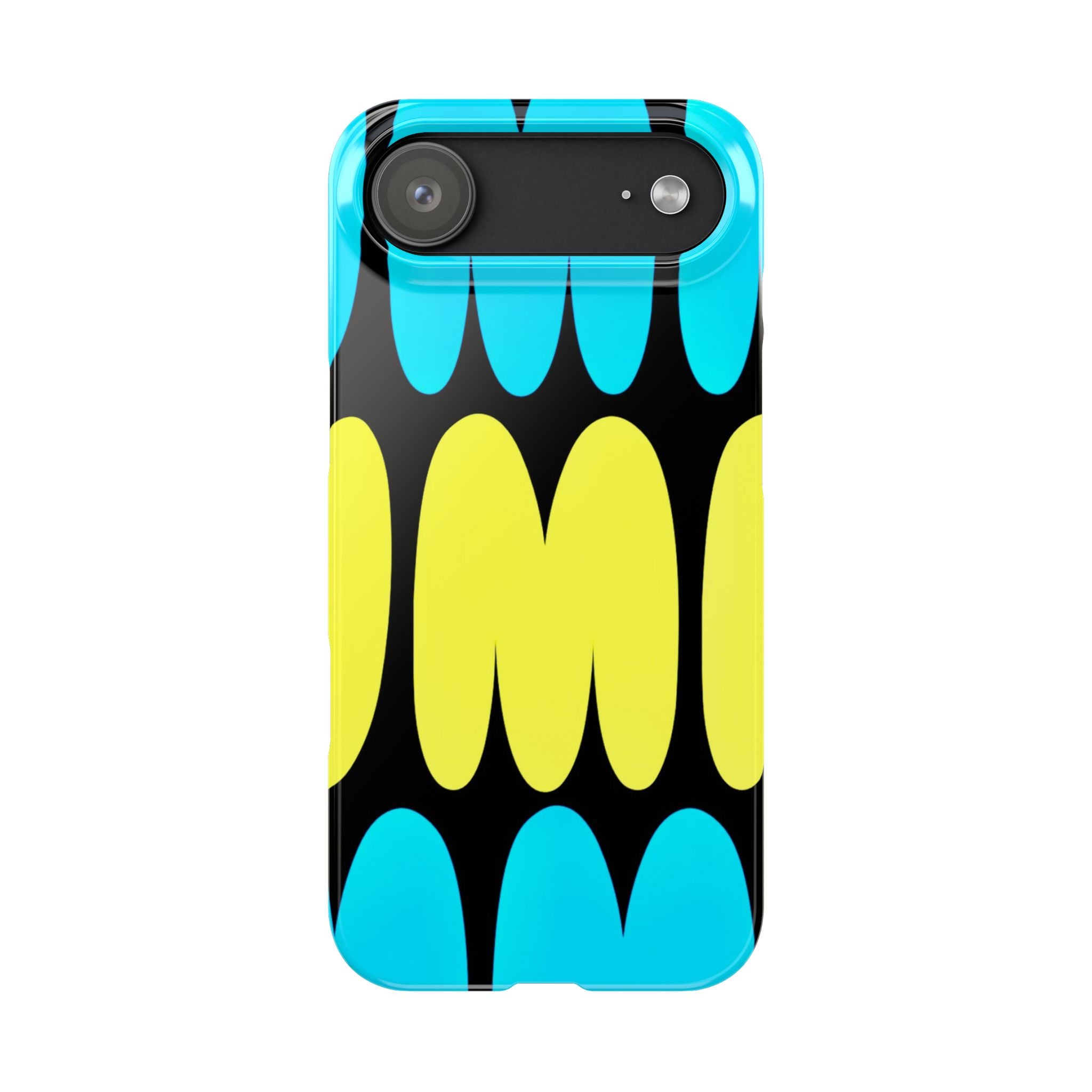 “Yum” Blue & Lime Abstract Pattern