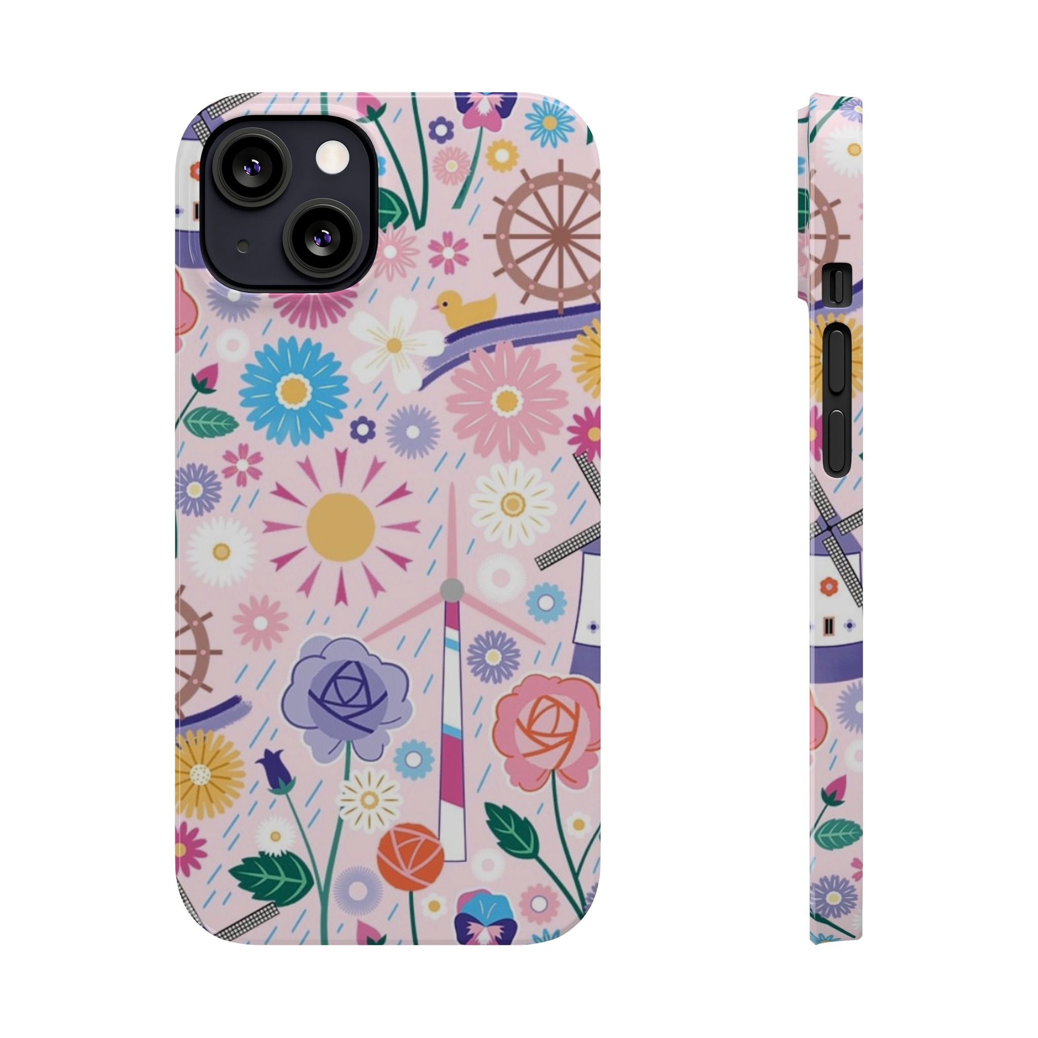 Whimsical Spring Flowers Design Case
