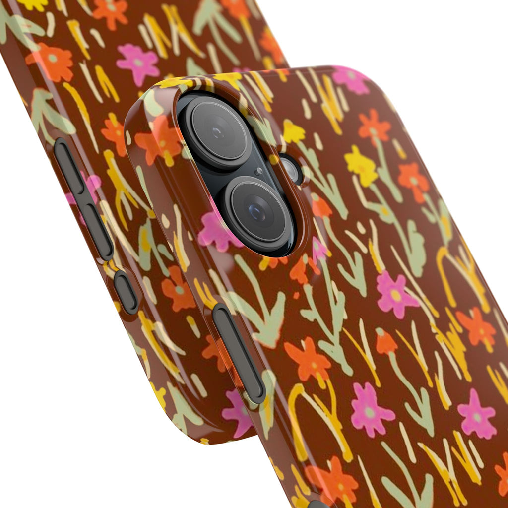 Brown Retro Floral Cover