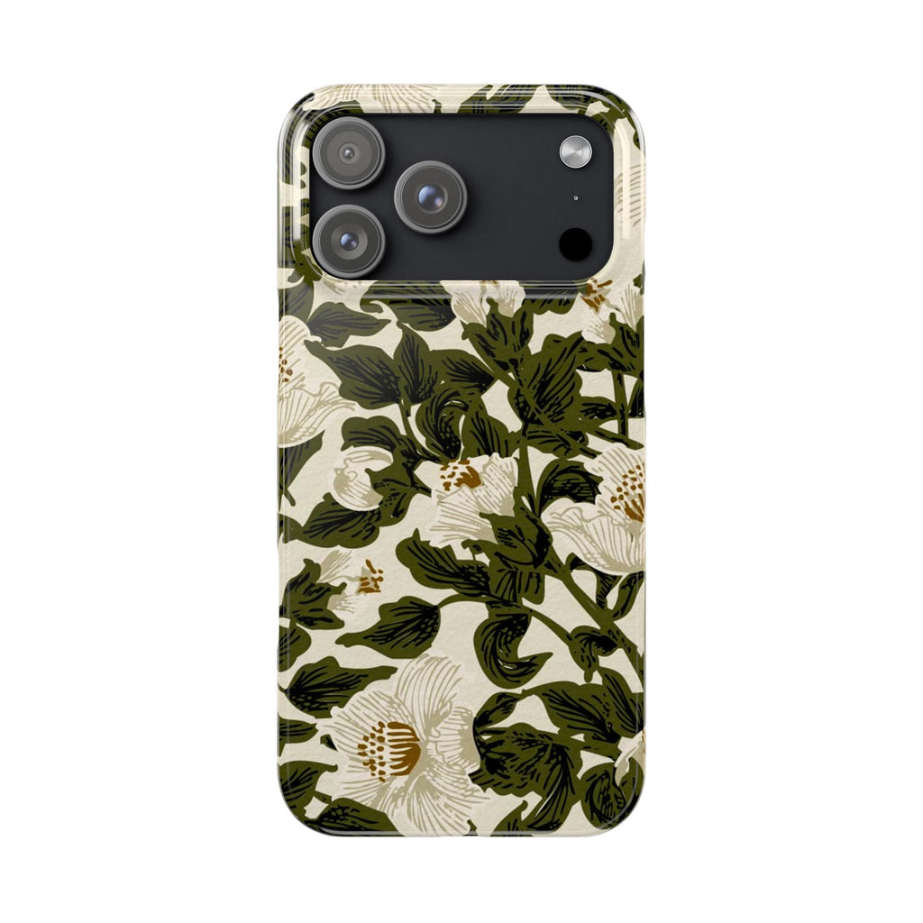 Vintage White Floral - Phone Case
