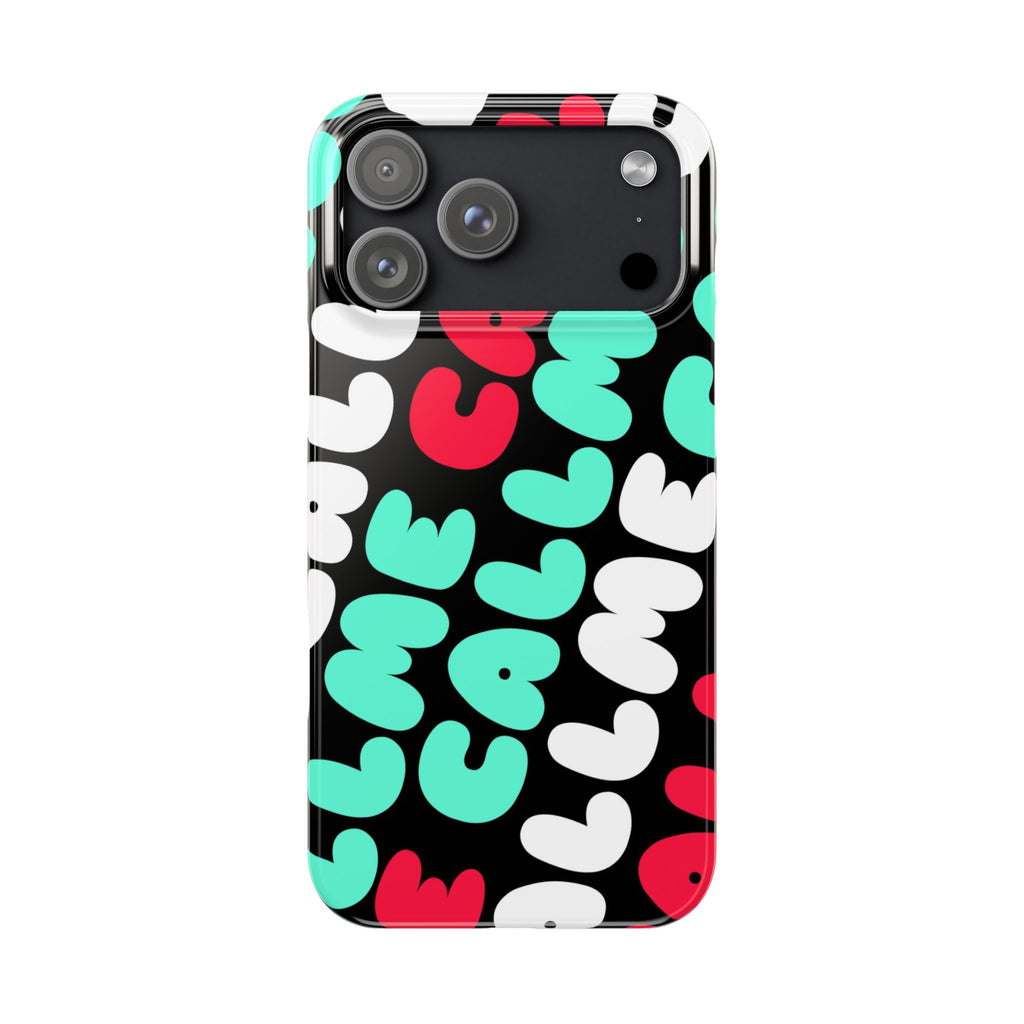 Call Me Turquoise mixed Bold Bubble Text