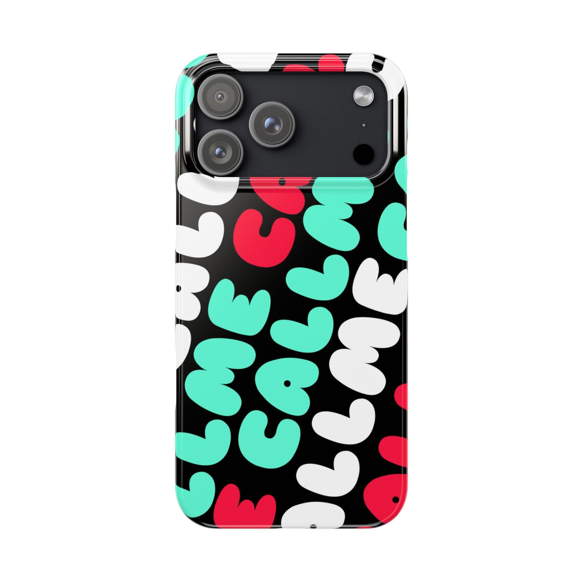 Call Me Turquoise mixed Bold Bubble Text