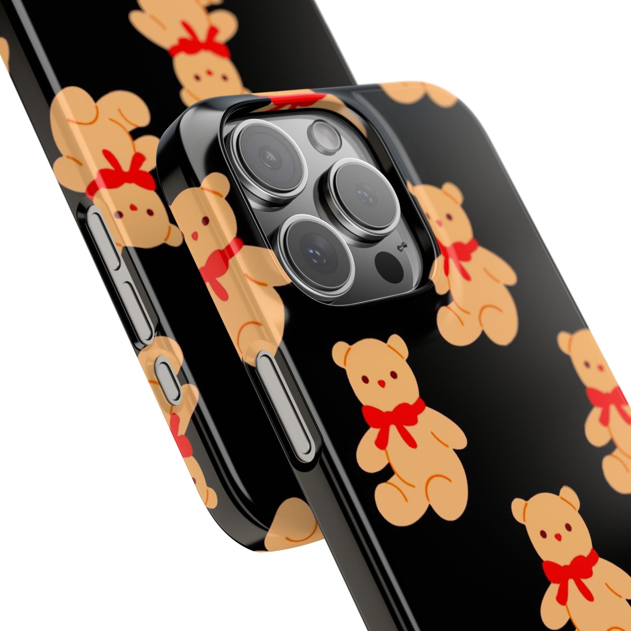 Teddy Bear on Black Case