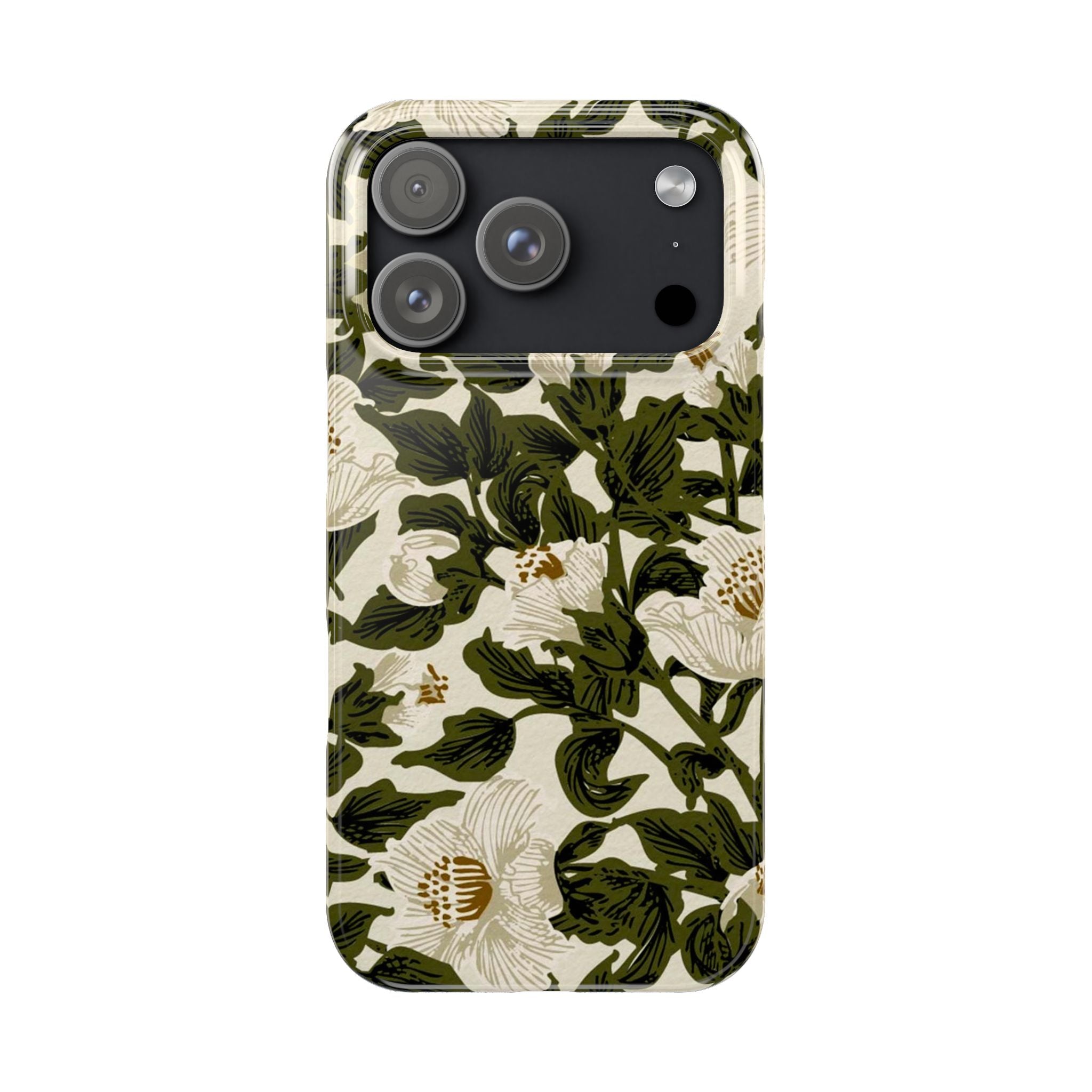Vintage White Floral - Phone Case