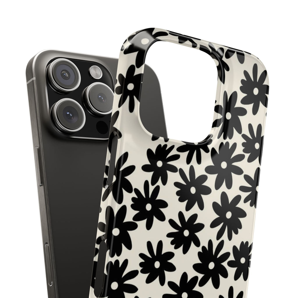 Black Daisy Phone Case