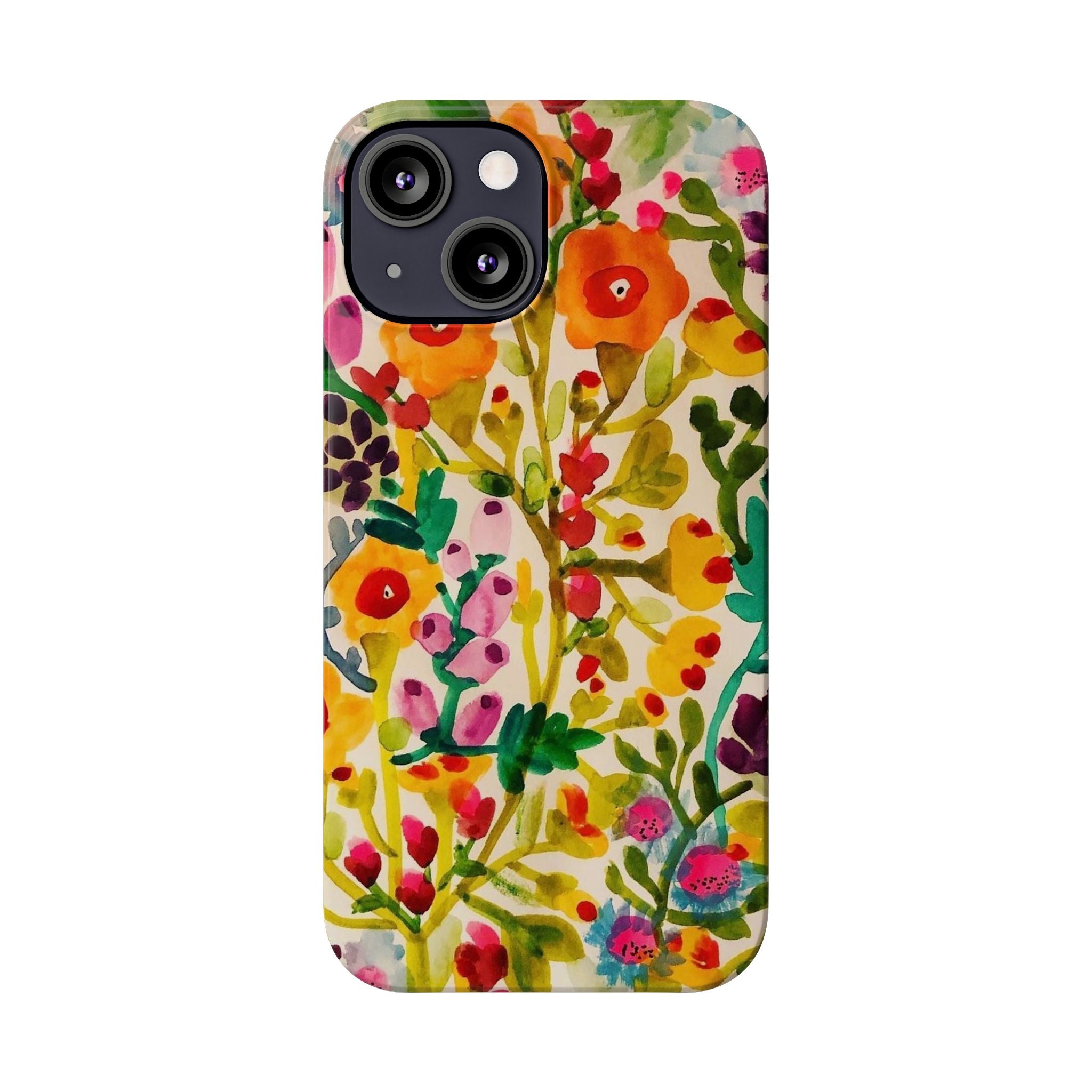 Vibrant Hand-Painted Wildflower Design Case