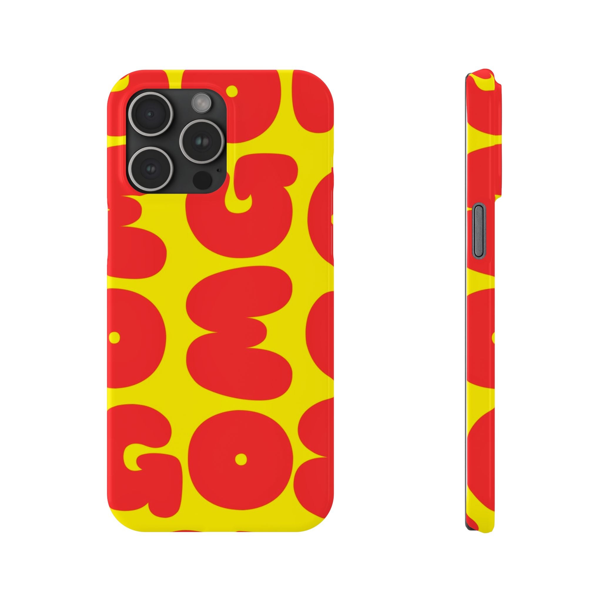 OMG Bubble Pattern, Bold Red & Yellow