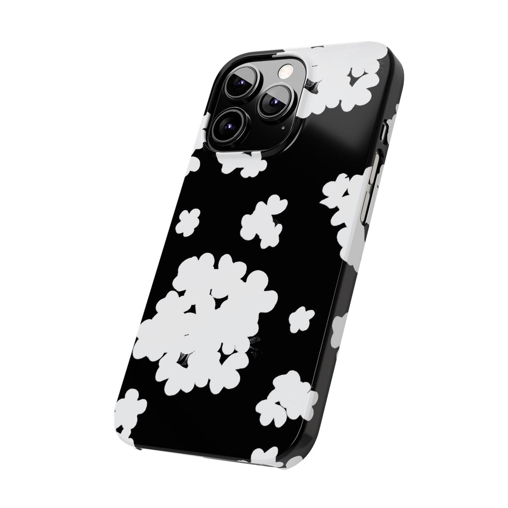 Black & White Abstract Flower Pattern Case