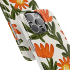 Orange Floral Botanical Case