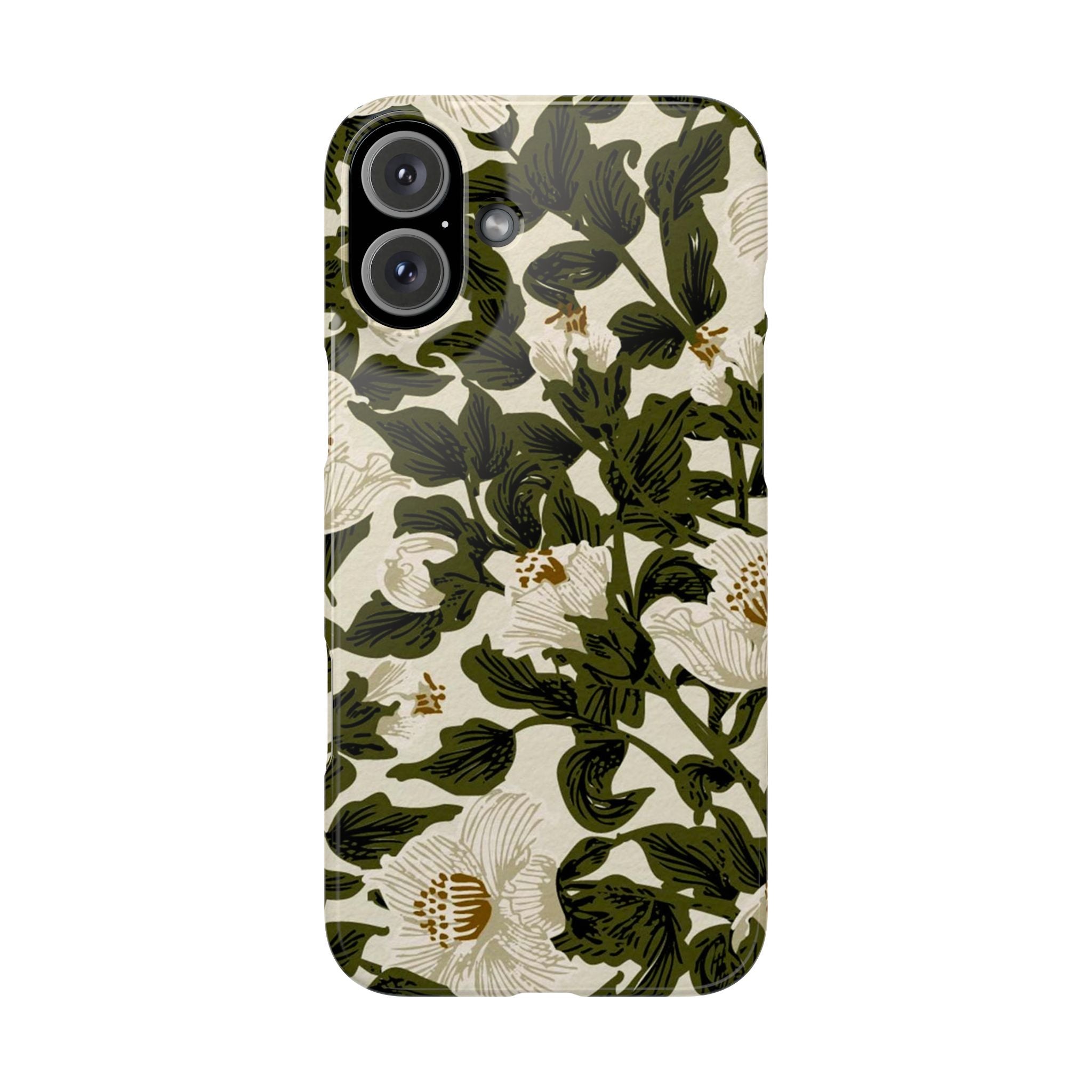 Vintage White Floral - Phone Case