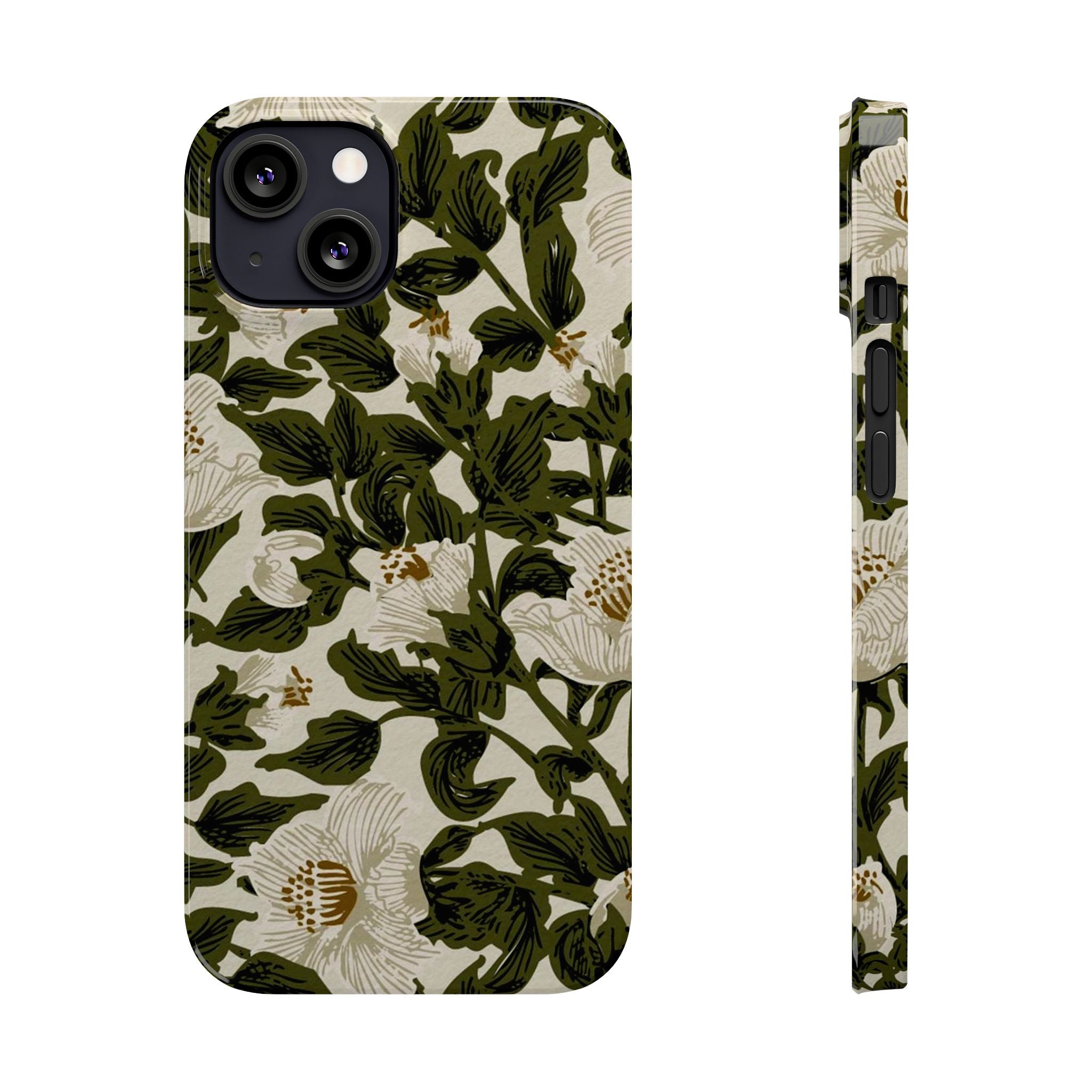 Vintage White Floral - Phone Case