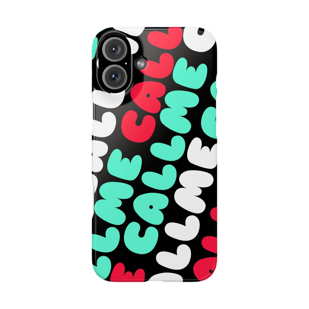 Call Me Turquoise mixed Bold Bubble Text
