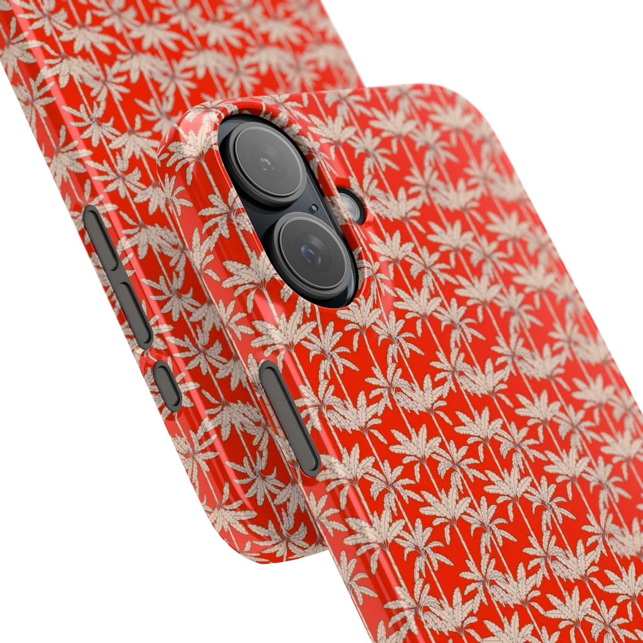 Red Tropical Palm Pattern Case
