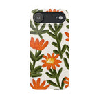 Orange Floral Botanical Case