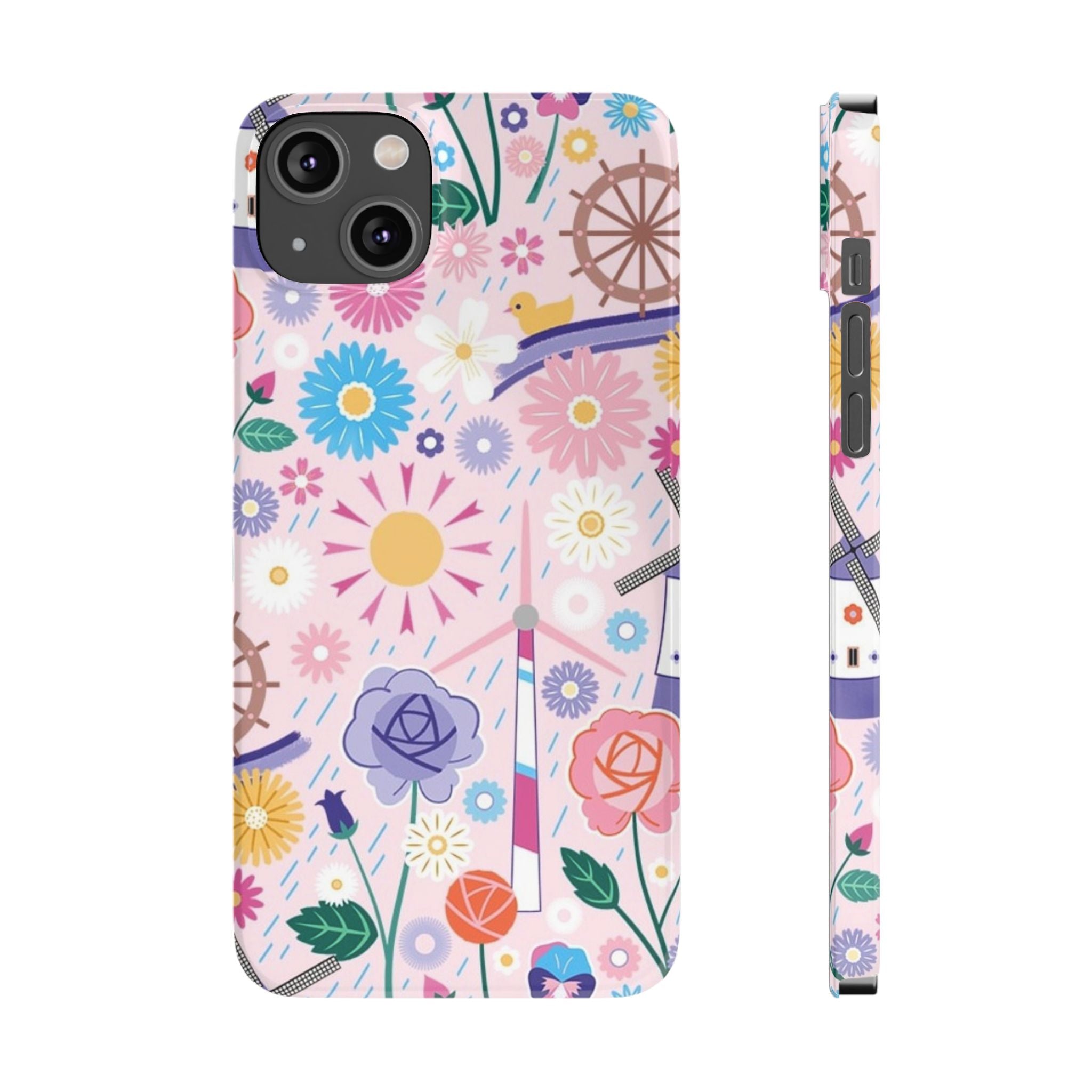 Whimsical Spring Flowers Design Case