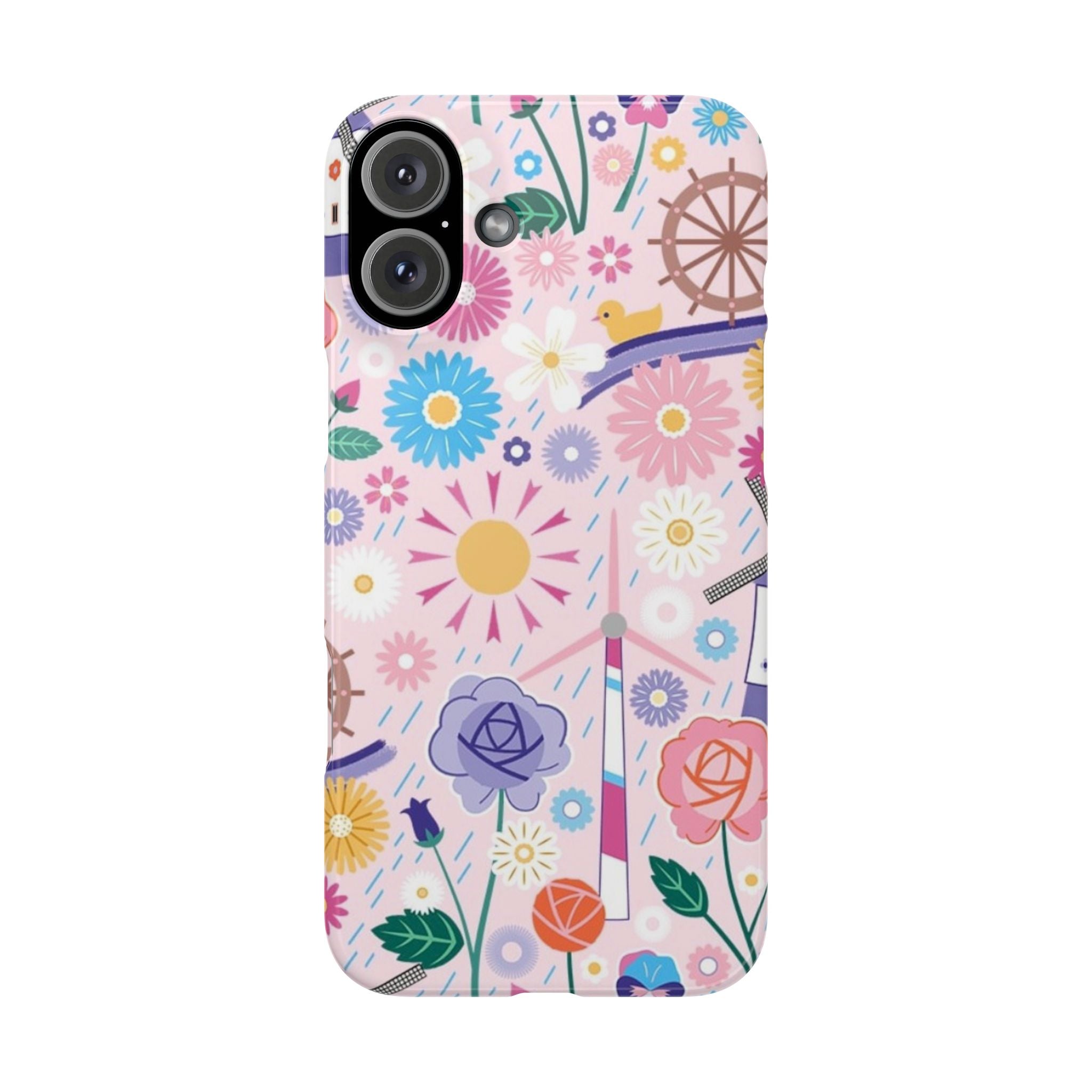 Whimsical Spring Flowers Design Case
