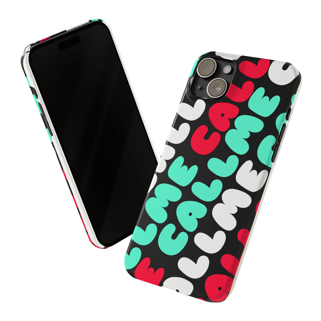 Call Me Turquoise mixed Bold Bubble Text