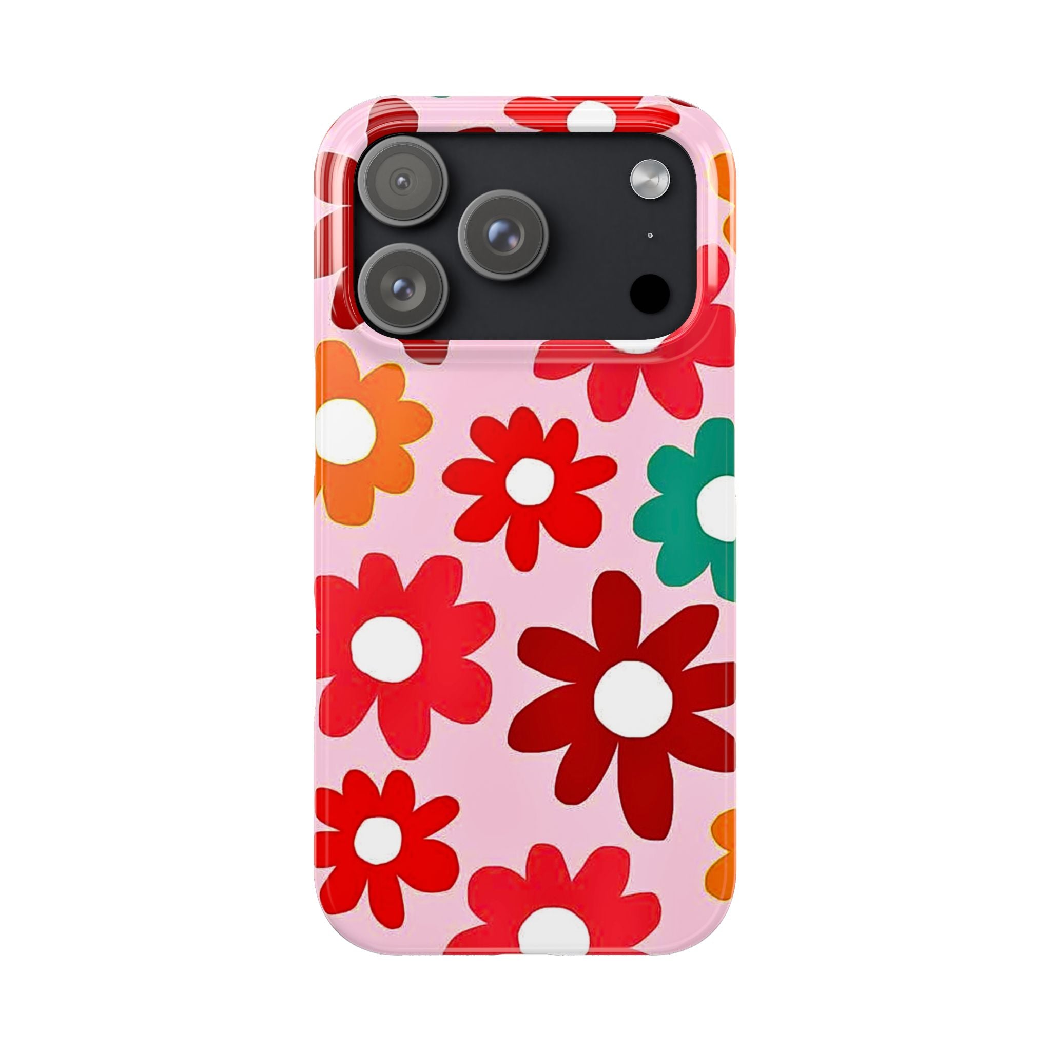 Retro Floral Case — Pink Daisy Pattern