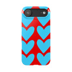 Blue Heart on Red Case
