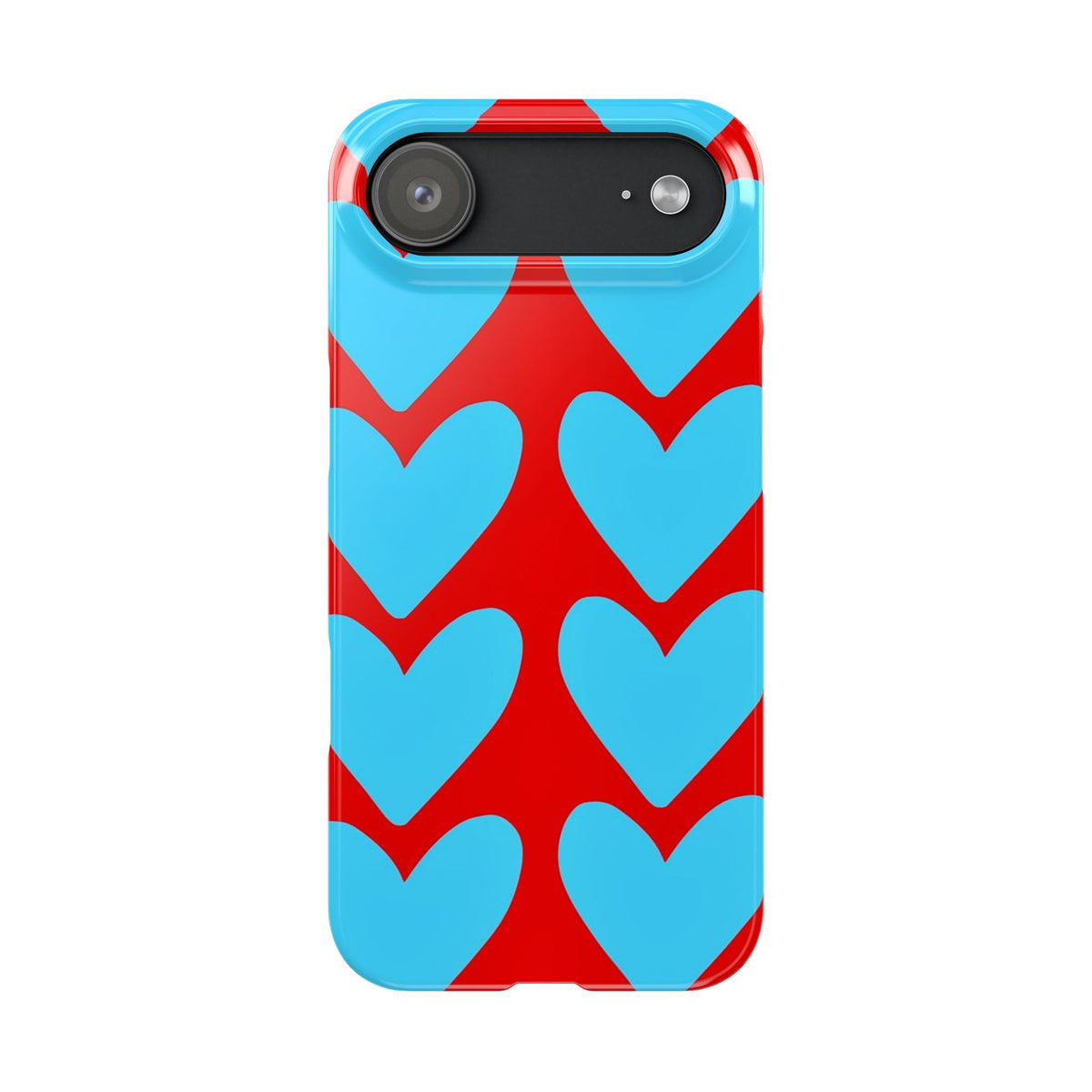 Blue Heart on Red Case