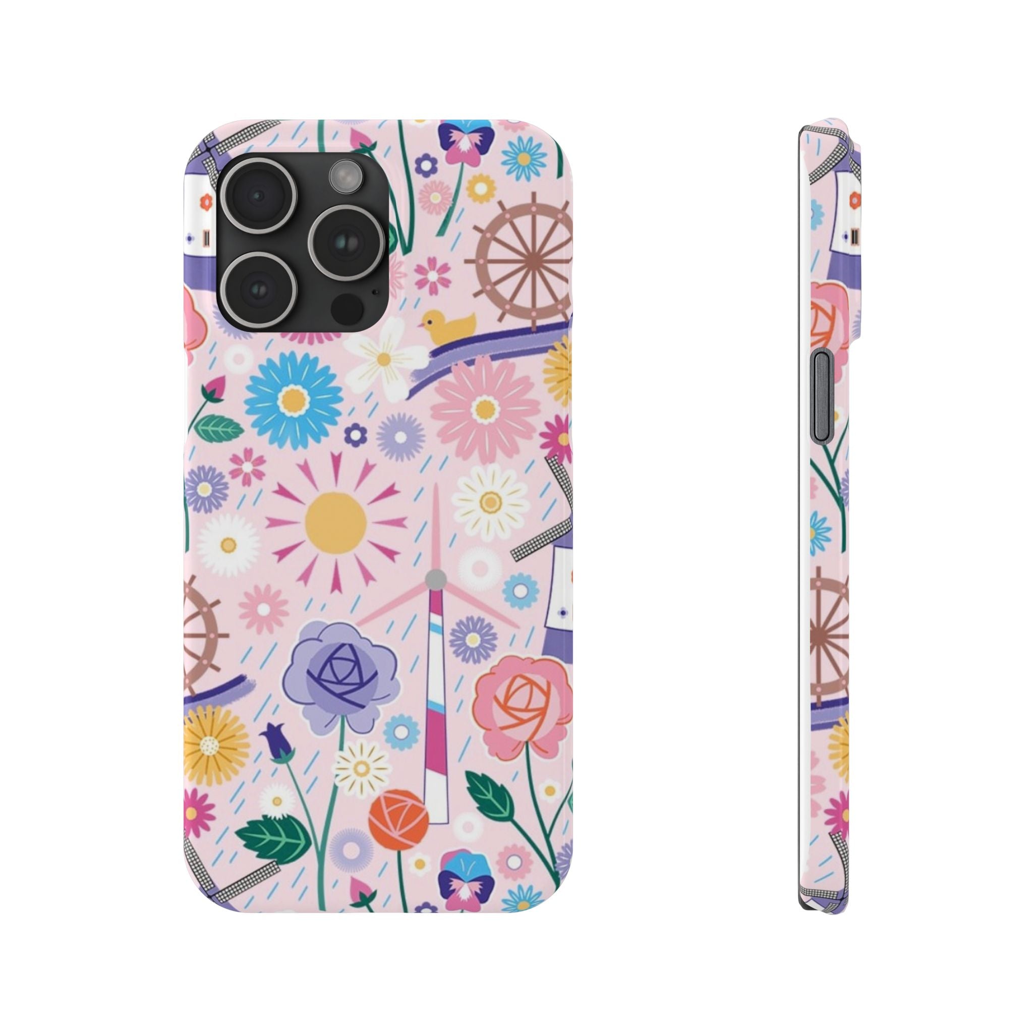Whimsical Spring Flowers Design Case