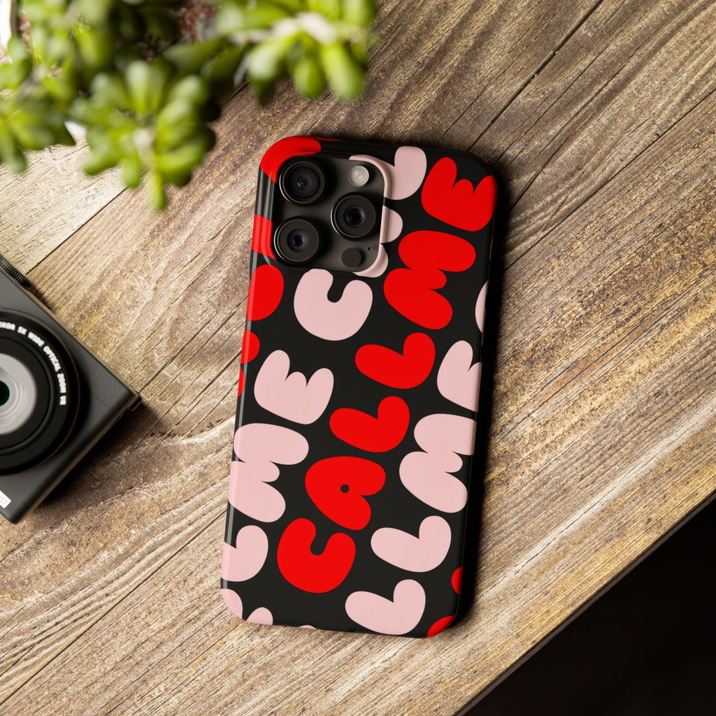 Call Me Pink and Red Phone Case