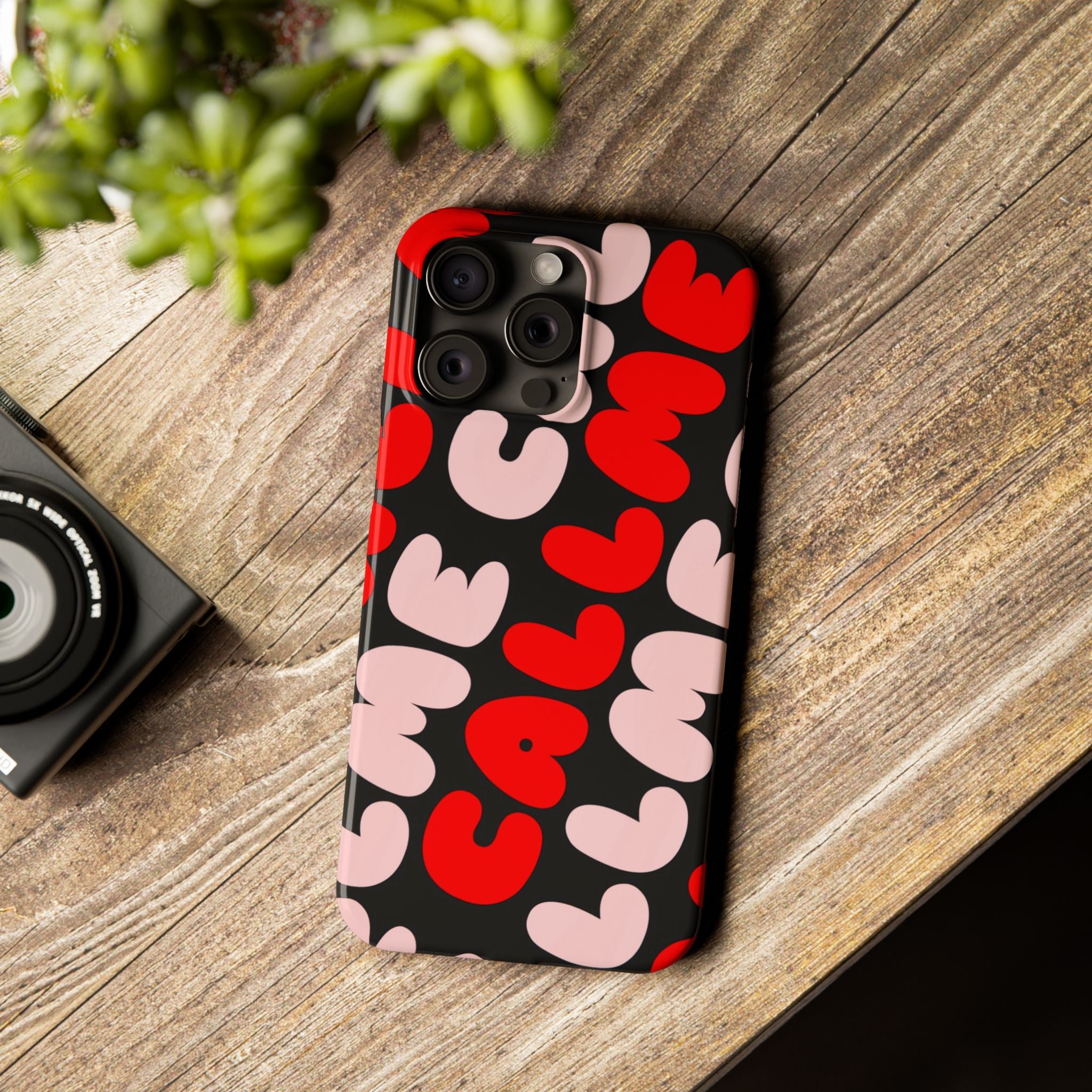 Call Me Pink and Red Phone Case