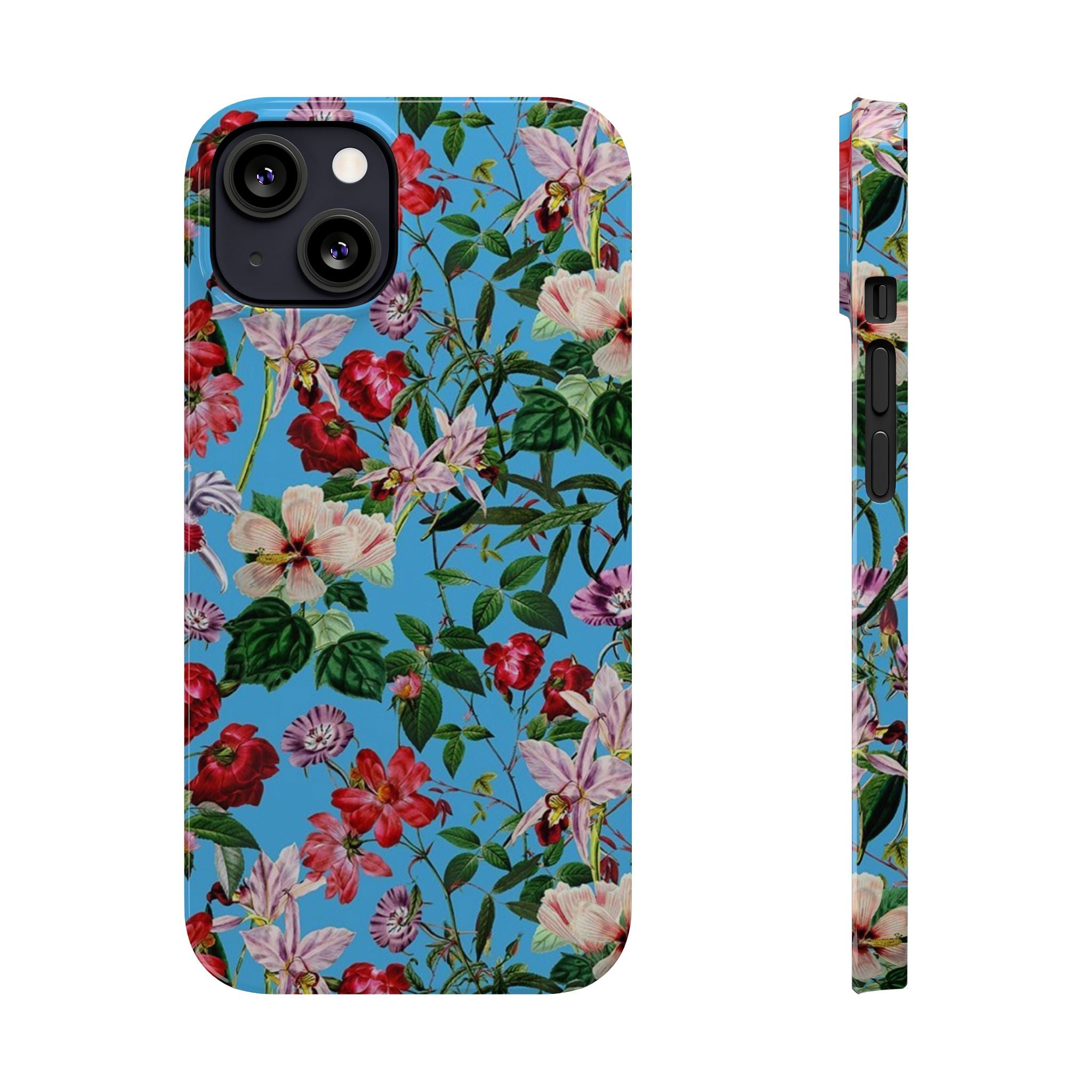 Vintage Floral Pattern on Sky Blue Case