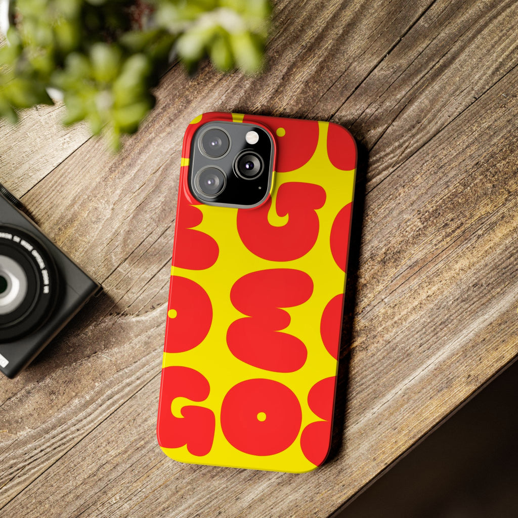 OMG Bubble Pattern, Bold Red & Yellow