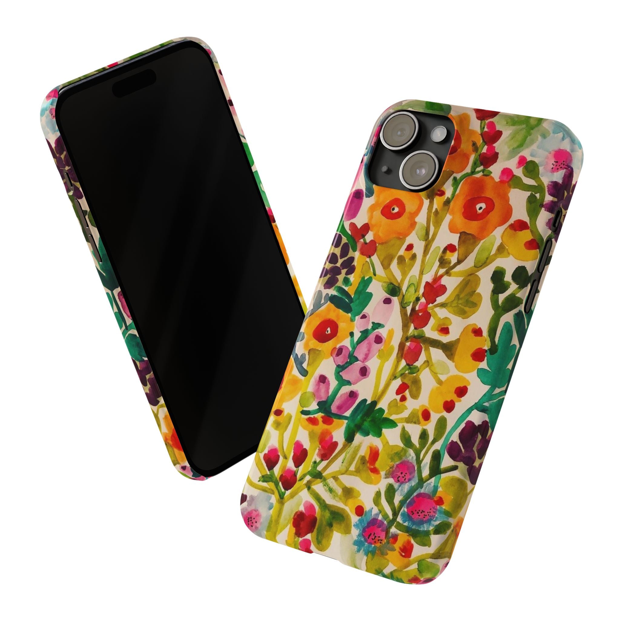Vibrant Hand-Painted Wildflower Design Case
