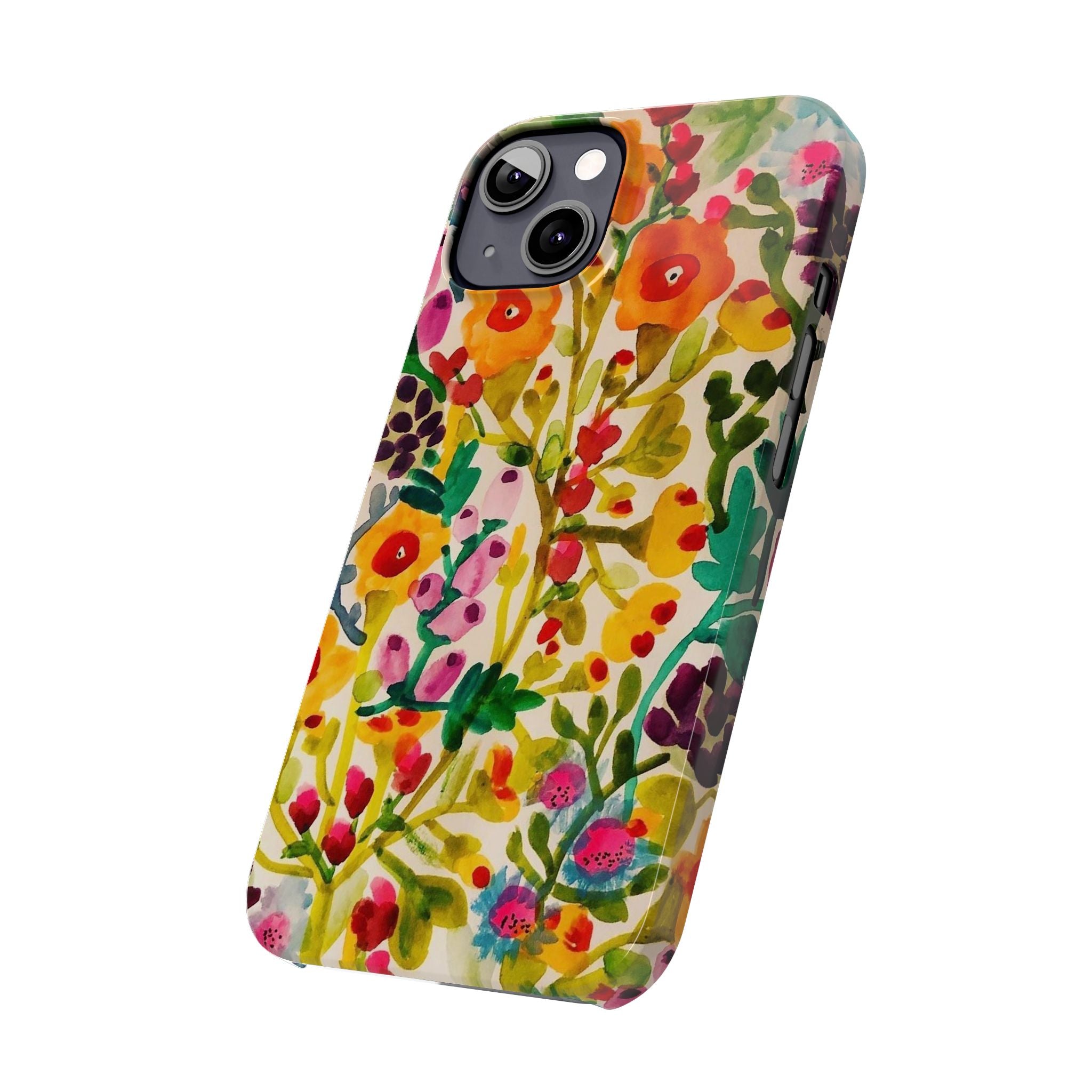 Vibrant Hand-Painted Wildflower Design Case