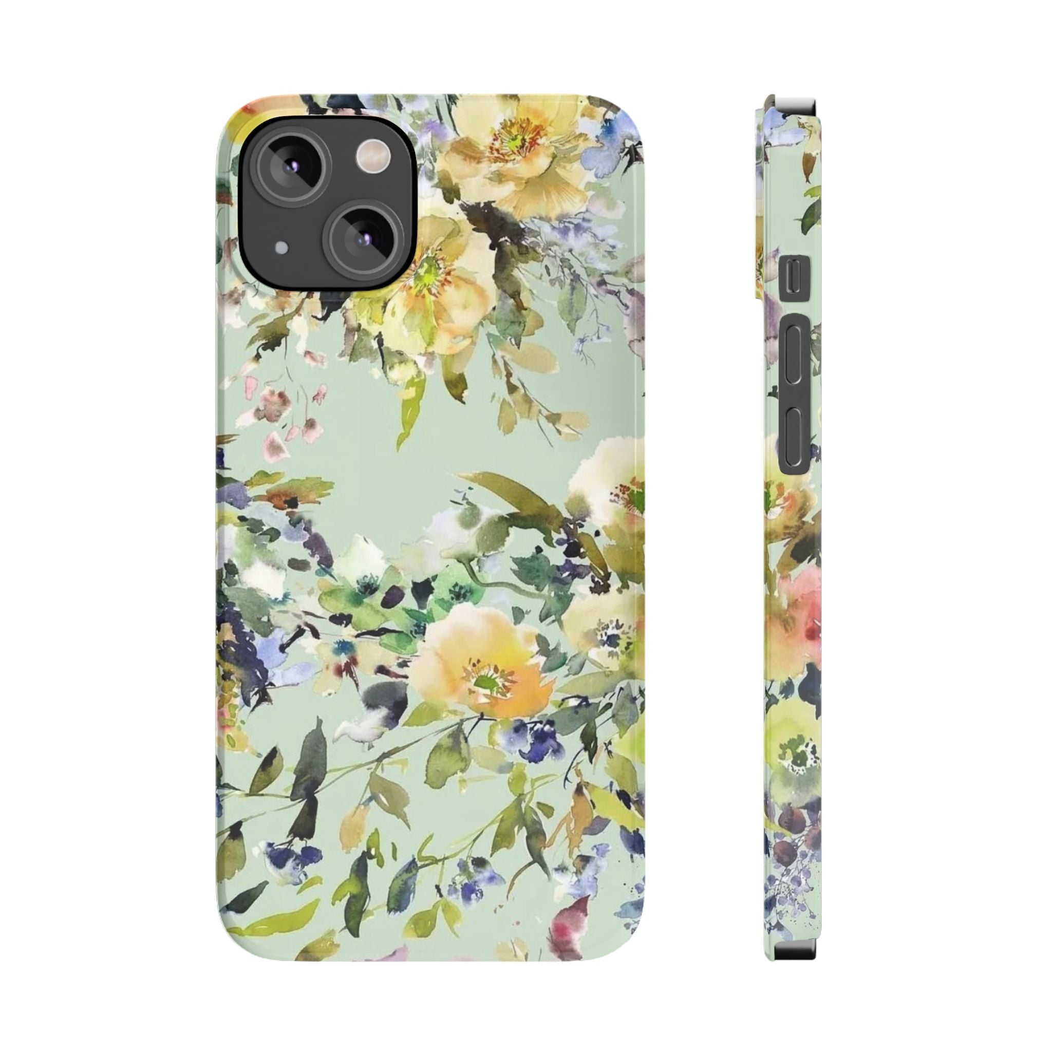 Floral Watercolor Garden Floral Slim Case