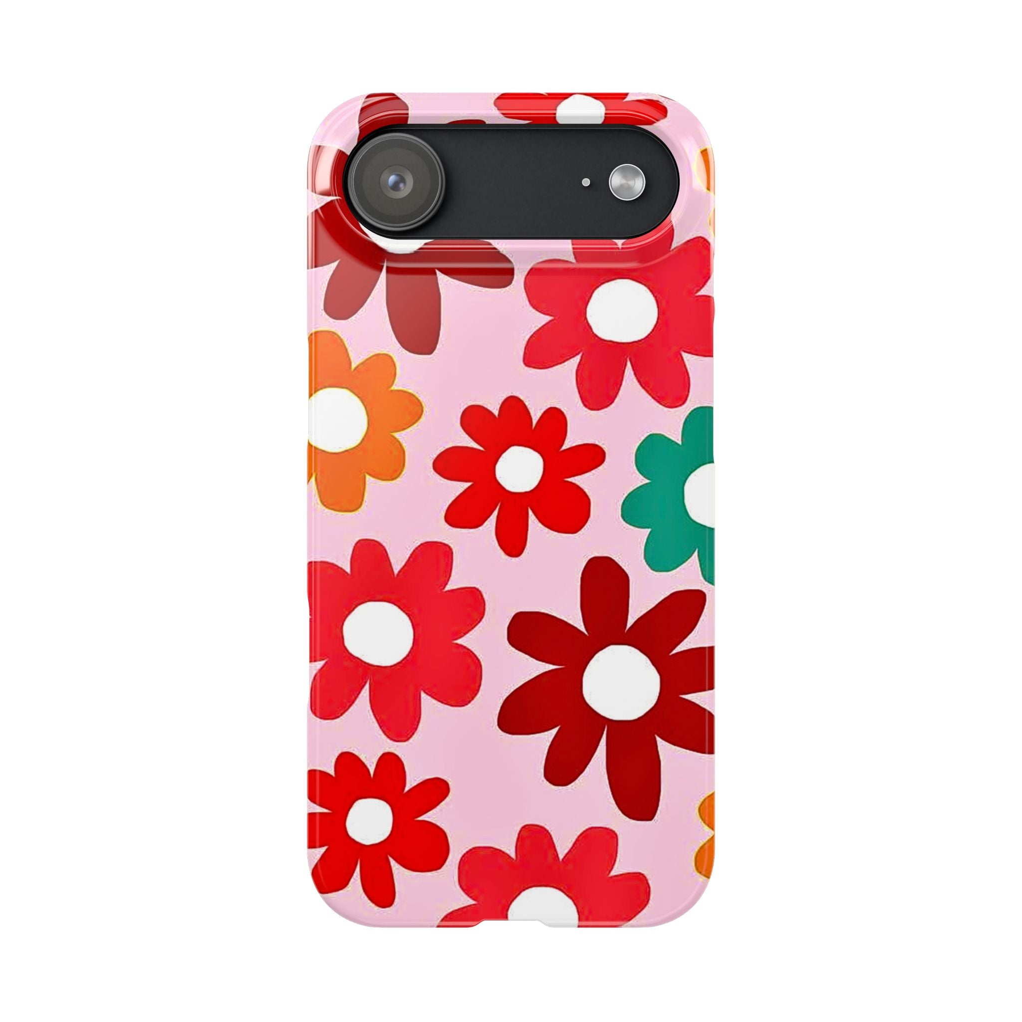 Retro Floral Case — Pink Daisy Pattern