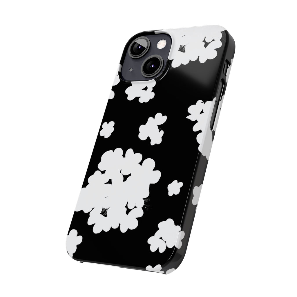 Black & White Abstract Flower Pattern Case