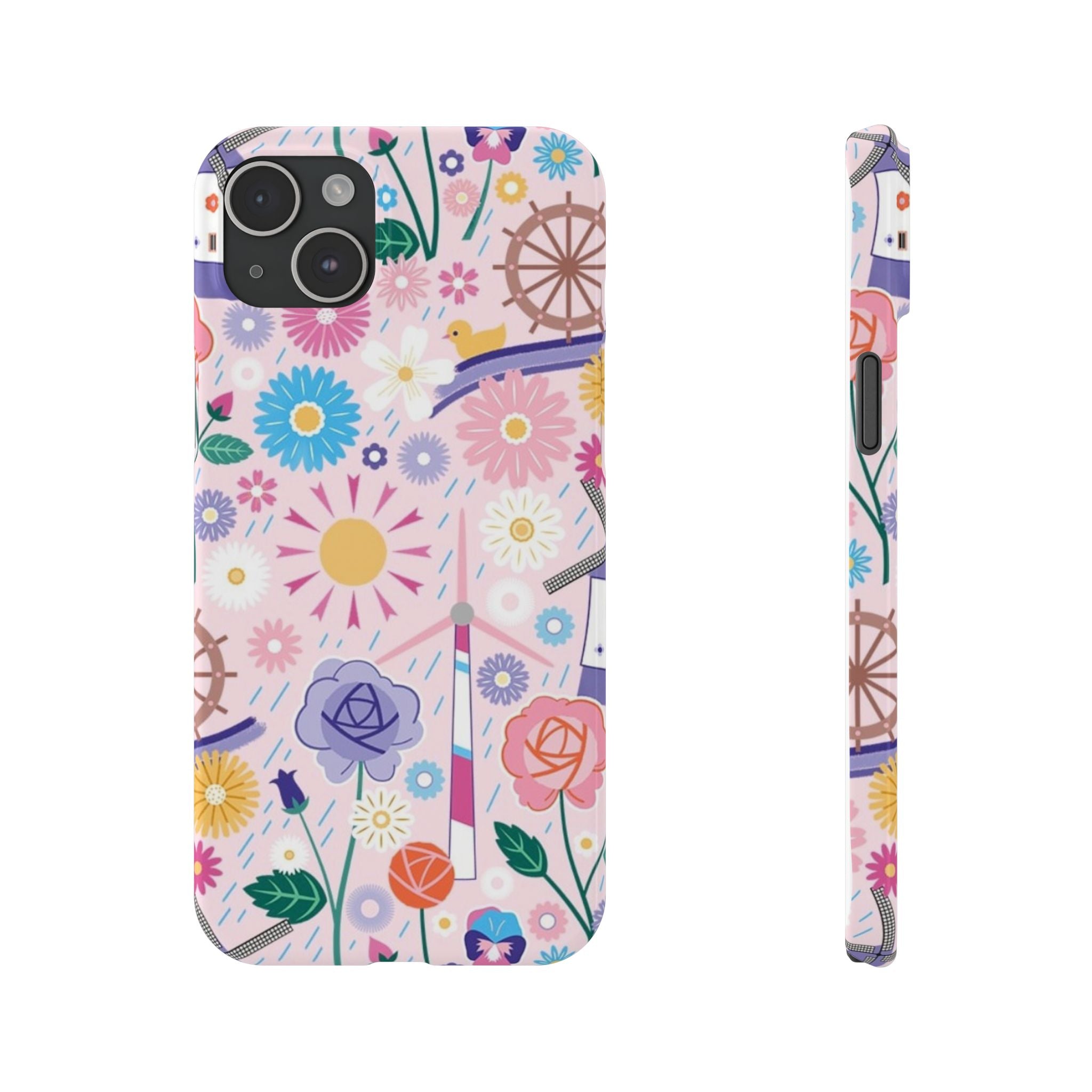 Whimsical Spring Flowers Design Case