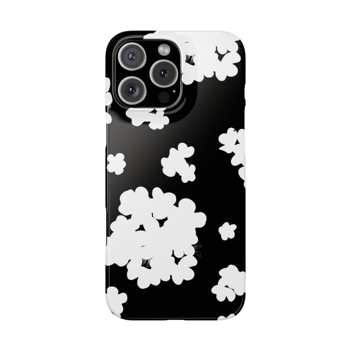 Black & White Abstract Flower Case