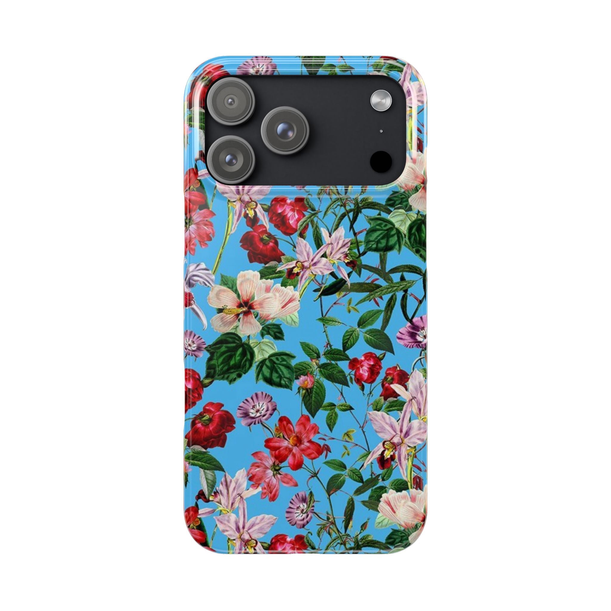 Vintage Floral Pattern on Sky Blue Case