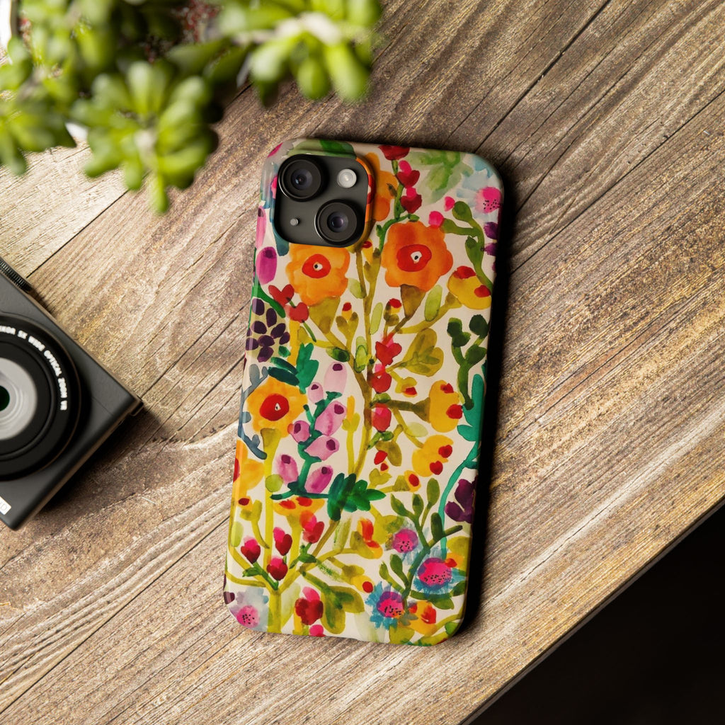 Vibrant Hand-Painted Wildflower Design Case