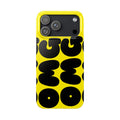 Yellow Retro Bubble Pattern Slim Phone Case