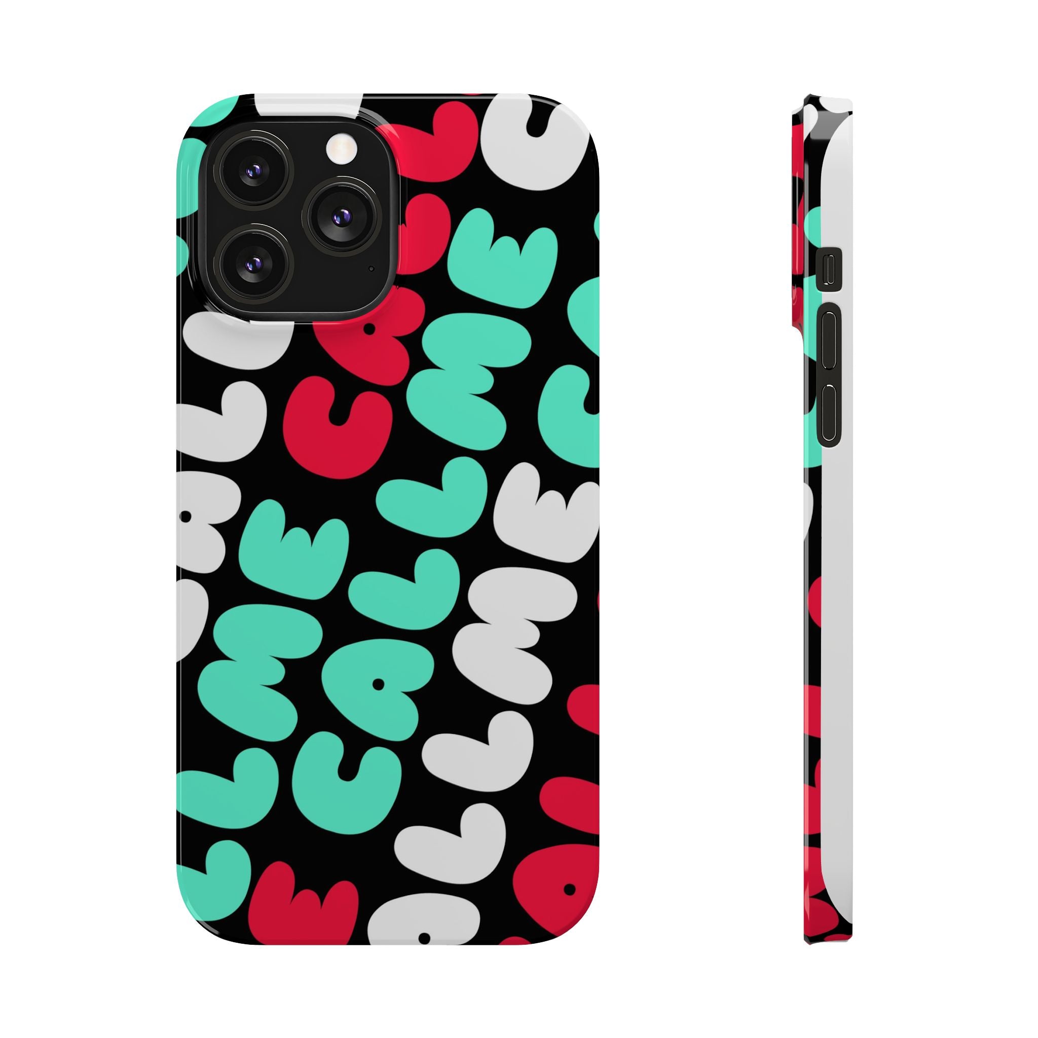 Call Me Turquoise mixed Bold Bubble Text