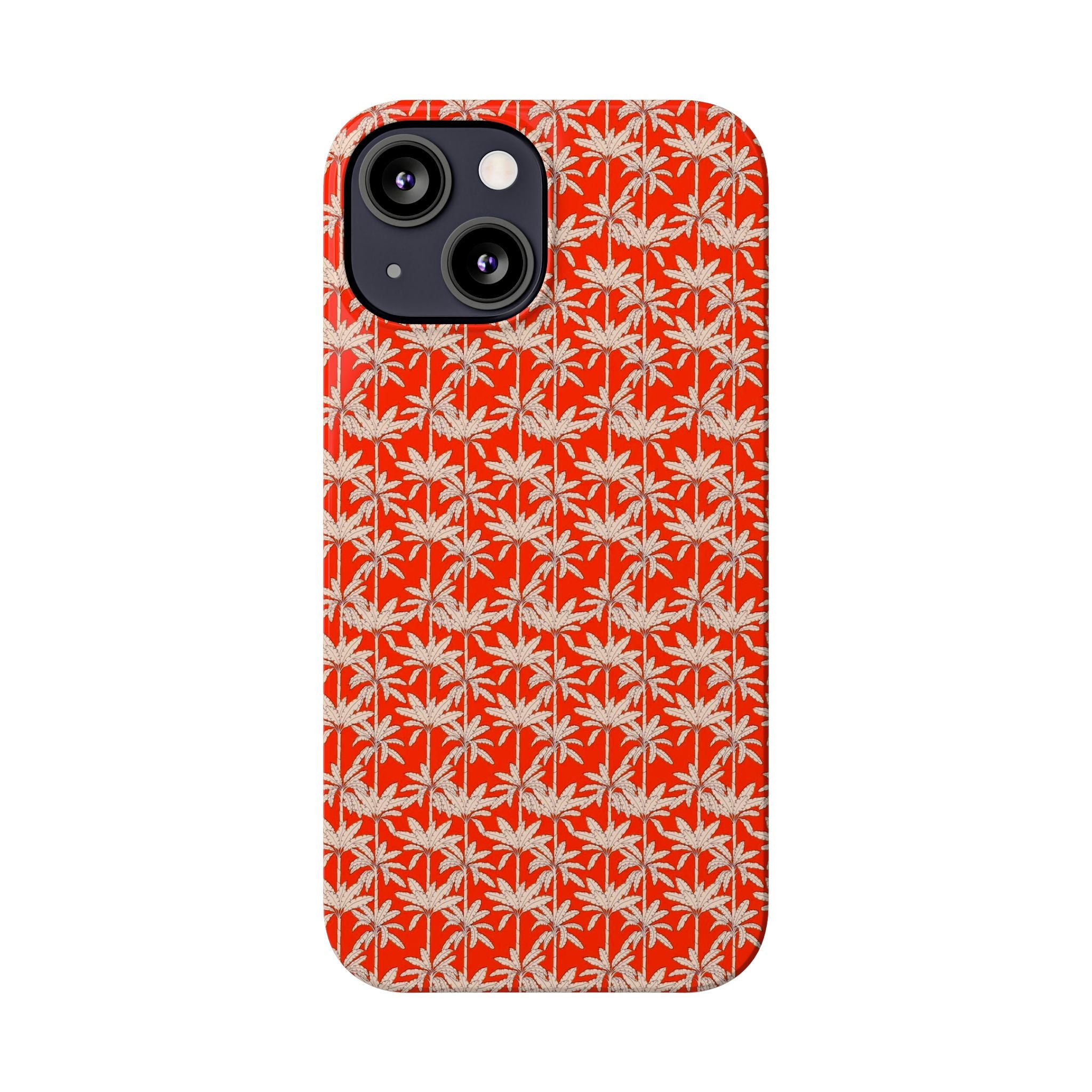 Red Tropical Palm Pattern Case